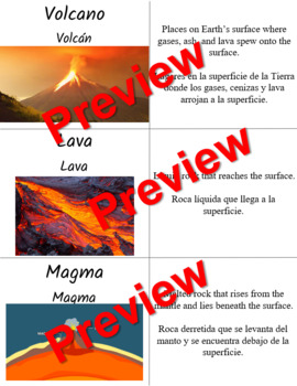 Preview of Unit 4: Natural Hazards Vocabulary Cards