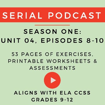 Unit 4: Serial Podcast Lesson Plans Printable Worksheets S 1