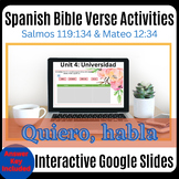 Unit 4 Spanish Bible Verse Activities Matthew 12:34 Psalms