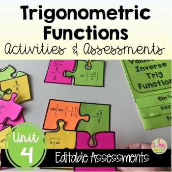Preview of Trigonometric Functions Activities and Assessments (PreCalculus - Unit 4)