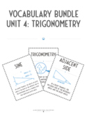 Unit 4: Trigonometry Posters (Vocabulary Bundle)