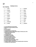 Unit 4 Vocabulary Test based on Sadlier Workbook Level D