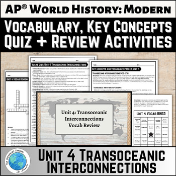 Preview of Unit 4 Vocabulary and Key Concepts Packet with Quiz for AP® World History
