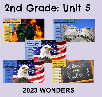 Preview of Unit 5: 2023 Wonders; Grade 2