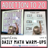 Addition Strategies Unit 5 First Grade Math Paperless Less