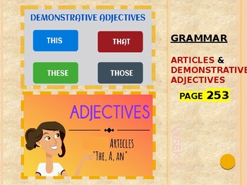 Preview of Unit 5 Articles and Demonstrative Adjectives - McGraw Hill Grade 6