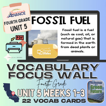 Preview of Unit 5 Benchmark Vocabulary l Distant Learning/PDF BUNDLE l