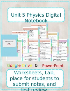 Preview of Unit 5 Digital Notebook (Newton's Laws)