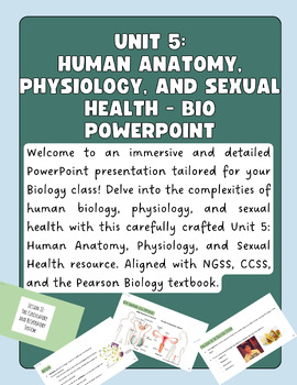 Preview of Unit 5: Human Anatomy, Physiology, and Sexual Health - Bio PowerPoint