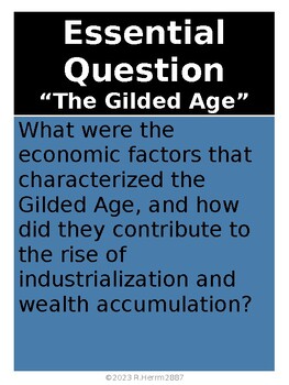 Preview of US History - Industrial and Progressive Era Journal or Open Ended Questions