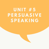 Unit #5: Persuasive Speaking - Oral Communication or Speech