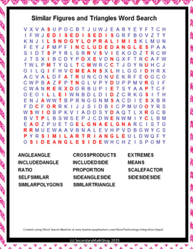 Similarity - Unit 5: Similar Figures & Triangles Vocabulary Assignment ...