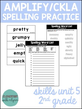 Preview of Unit 5 Spelling Word Practice 2nd Grade CKLA/Amplify