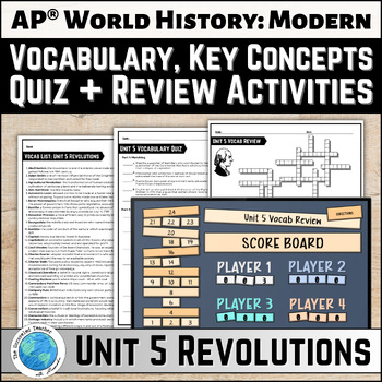 Preview of Unit 5 Vocabulary and Key Concepts Packet with Quiz for AP® World History