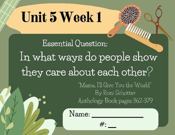 Preview of Unit 5 Week 1 Anthology- Wonders 4th grade