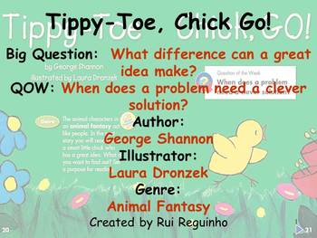 Preview of Unit 5 Week 1 - Lesson - Tippy-Toe Chick, Go! - Lesson (2013, 2011, 2008)