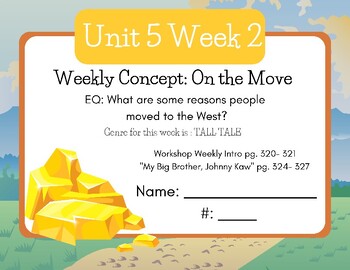 Preview of Unit 5 Week 2 Workshop- Wonders 4th grade