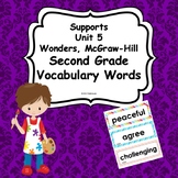 Unit 5  Weeks 1-5 Wonders Second Grade Vocabulary Words 20