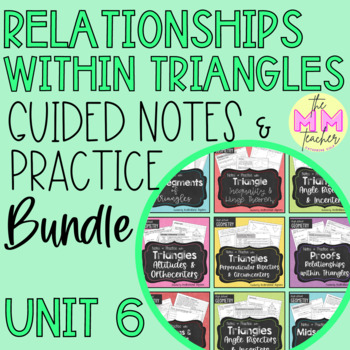 Unit 5 Relationships In Triangles Worksheets Teaching Resources Tpt