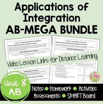 Preview of Calculus Applications of Integration MEGA Bundle (AB Version - Unit 8)