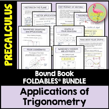 Preview of Applications of Trigonometry FOLDABLES™ (PreCalculus - Unit 6)