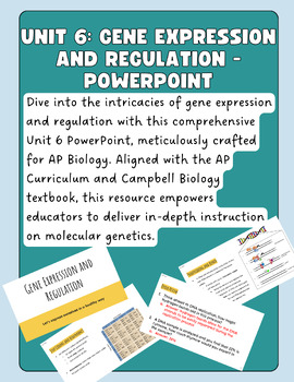Preview of Unit 6: Gene Expression and Regulation - APBIO PowerPoint