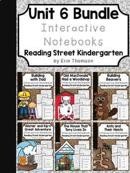Preview of Kindergarten Unit 6 Interactive Notebooks Bundle