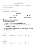 Unit 6 - Lesson 4 - Equations, TEKS