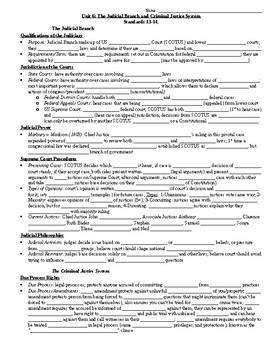 Judicial System Worksheets Teaching Resources Tpt