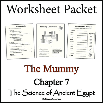Preview of The Mummy Worksheet Packet