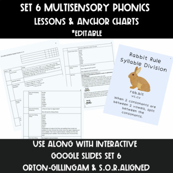 Preview of Unit 6:Structured Phonics Lessons: Grade 2-3: rabbit syl., soft g/c, posters-PDF