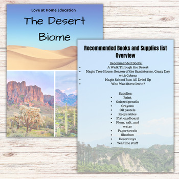 Preview of Unit 6- The Desert- Land Biomes of the World | Homeschool Science Lessons