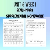 Unit 6 Week 1 Kindergarten Benchmark Supplemental Homework
