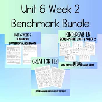 Preview of Unit 6 Week 2 Benchmark Kindergarten Bundle