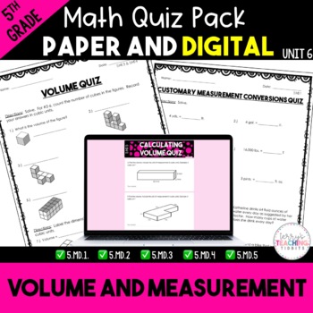 Preview of Volume and Measurement Quiz Bundle - Digital and Paper