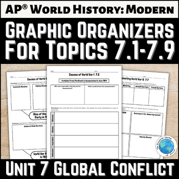 Preview of Unit 7 Graphic Organizer Activities for use with AP® World History | APWHM