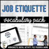 Unit 7 Job Etiquette - Vocabulary Pack