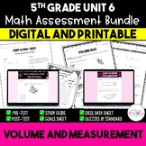 Volume and Measurement Math Assessment Bundle {5th Grade Unit 6}
