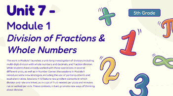 Preview of Unit 7 (Module 1): Division of Fractions & Whole Numbers **DAILY LESSON SLIDES**