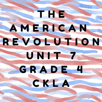 Preview of Unit 7 Quizizz, Kahoots,  Blookets, & Forms: American Revolution CKLA 4th Grade
