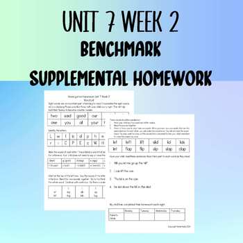 Preview of Unit 7 Week 2 Benchmark Homework