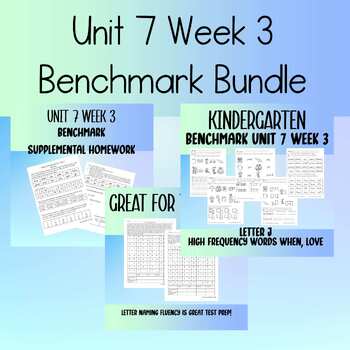 Preview of Unit 7 Week 3 Supplemental Benchmark Bundle for Kindergarten
