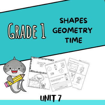 Preview of IM Grade 1 Math™ Aligned Unit 7 / Geometry, time- Homework and Assessments