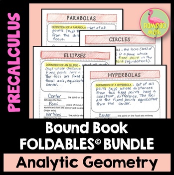 Preview of Analytic Geometry Unit FOLDABLES™ (PreCalculus - Unit 8)