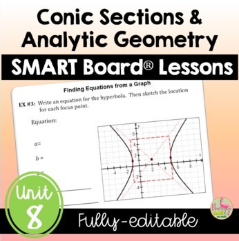 Preview of Conic Sections and Analytic Geometry SMART Board® Lessons (Unit 8)