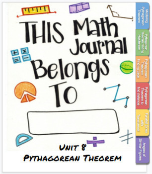 Preview of Unit 8 Pythagorean Theorem Digital Interactive Notebook TEKS 8.6c 7cd 8d
