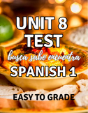 Unit 8 Test|Spanish 1|Comida Latina|Assessment|Encuentra|S