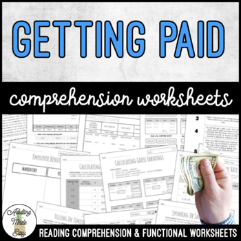 Preview of Unit 9 Getting Paid - Reading Comprehension & Functional Worksheets