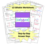 Unit 9A Editable Worksheets & Keys--BC only (Tests for Con
