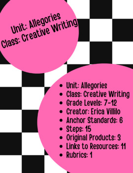 Preview of Unit: Allegories / Mythology and Folklore, Creative Writing / ELA 7-12 (EDITABLE